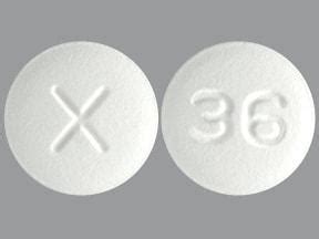 Example L484; Select the the pill color (optional). . White round pill 36 x